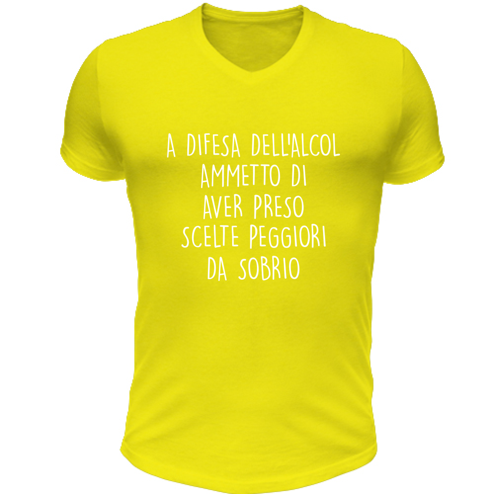 T-Shirt Unisex Scollo V Scelte - Scritte Divertenti