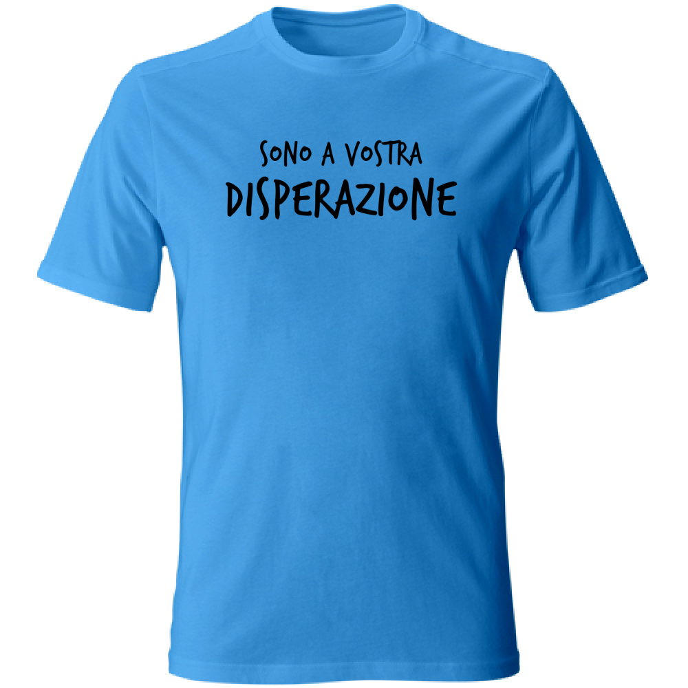 T-Shirt Unisex Disperazione - Scritte Divertenti - Chiara