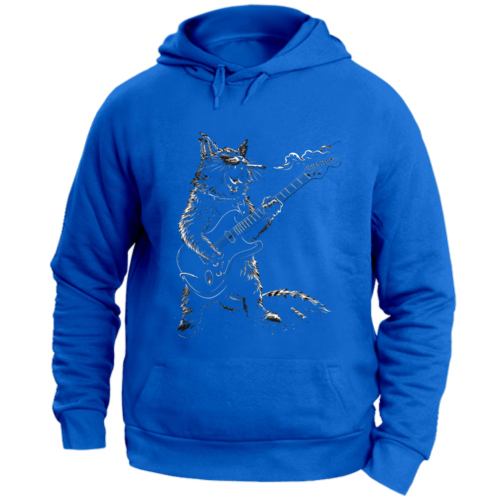 Felpa Unisex con Cappuccio Rocker Cat
