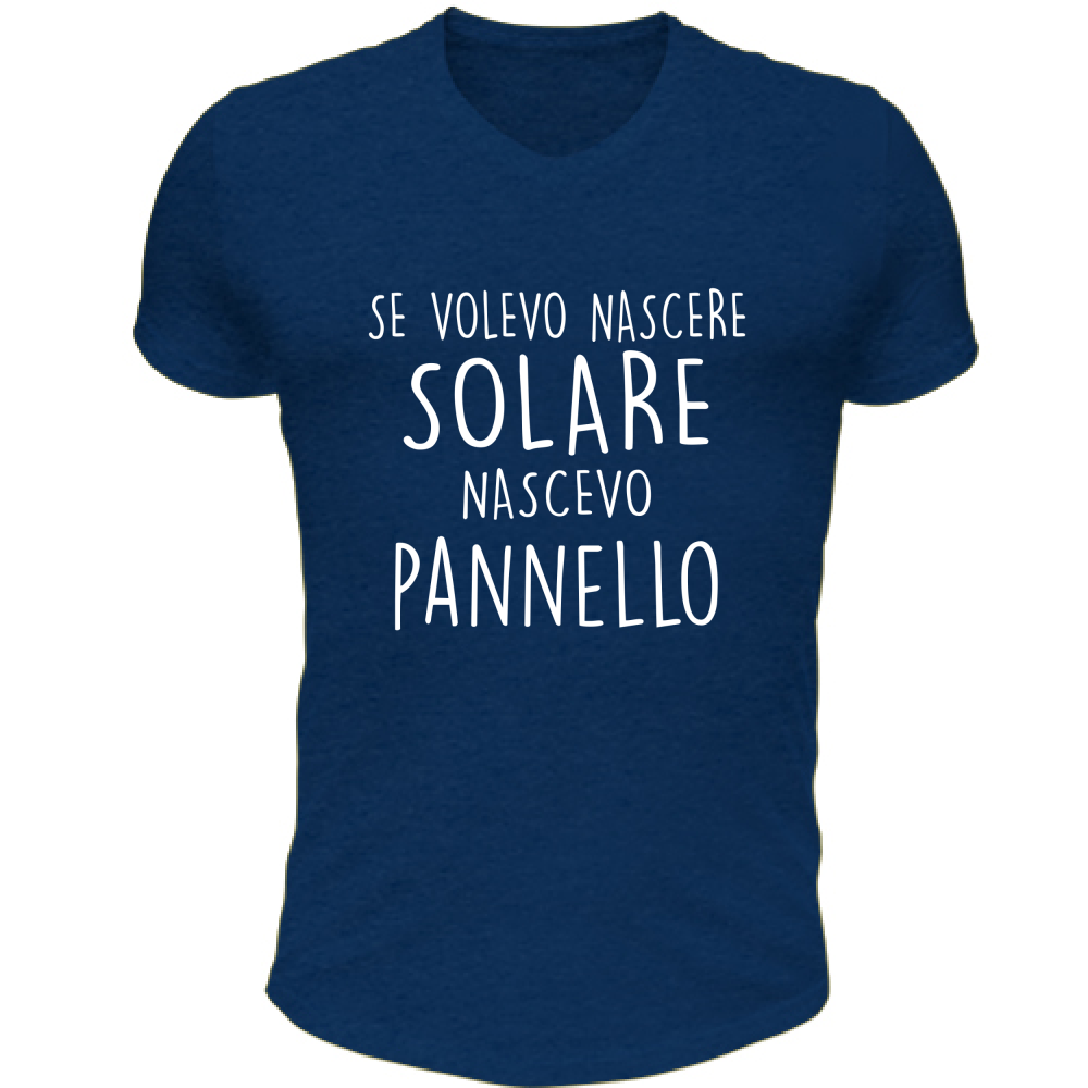 T-Shirt Unisex Scollo V Solare - Scritte Divertenti