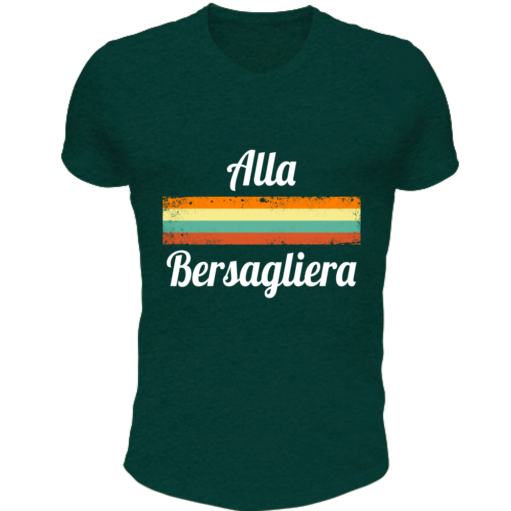 T-Shirt Unisex Scollo V Alla Bersagliera