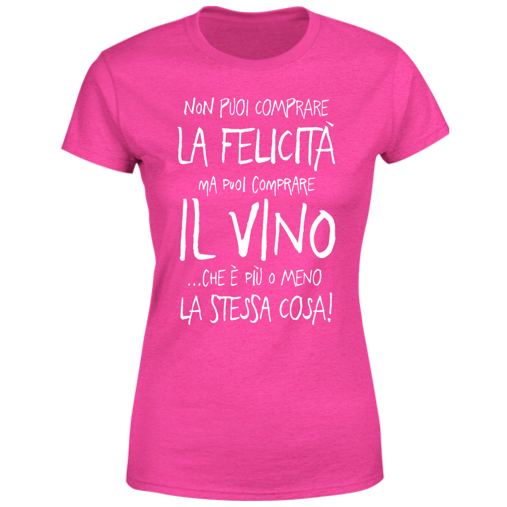 T-Shirt Donna Puoi comprare il Vino - Scritte Divertenti