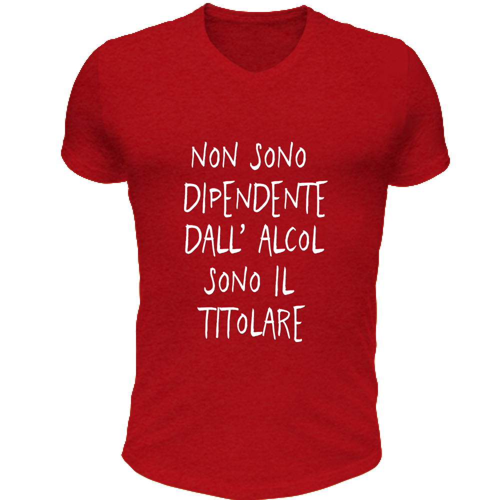 T-Shirt Unisex Scollo V Il titolare - Scritte Divertenti