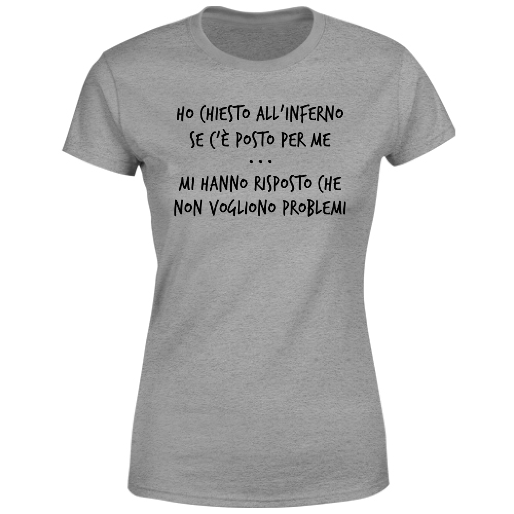 T-Shirt Donna All'inferno - Scritte Divertenti - Chiara