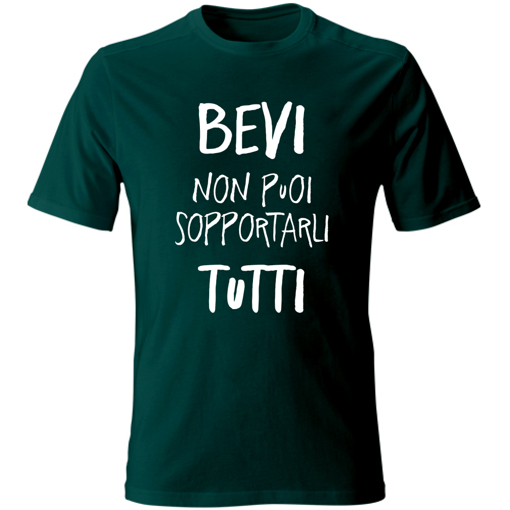 T-Shirt Unisex Sopportarli tutti - Scritte Divertenti