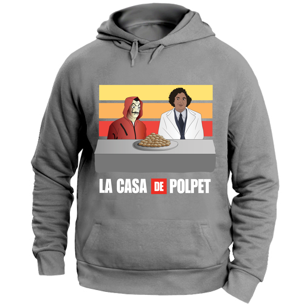 Felpa Unisex con Cappuccio La Casa de Polpet