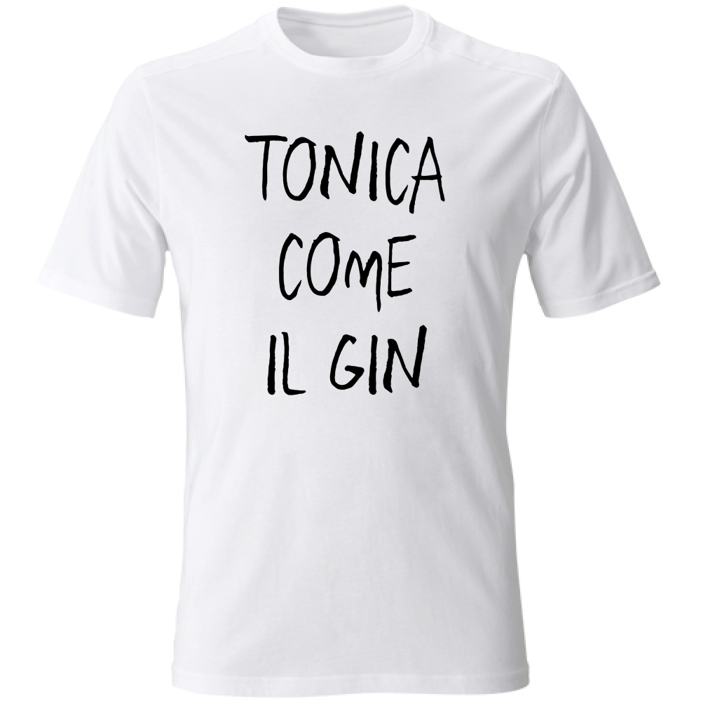 T-Shirt Unisex Large Tonica - Scritte Divertenti - Chiara