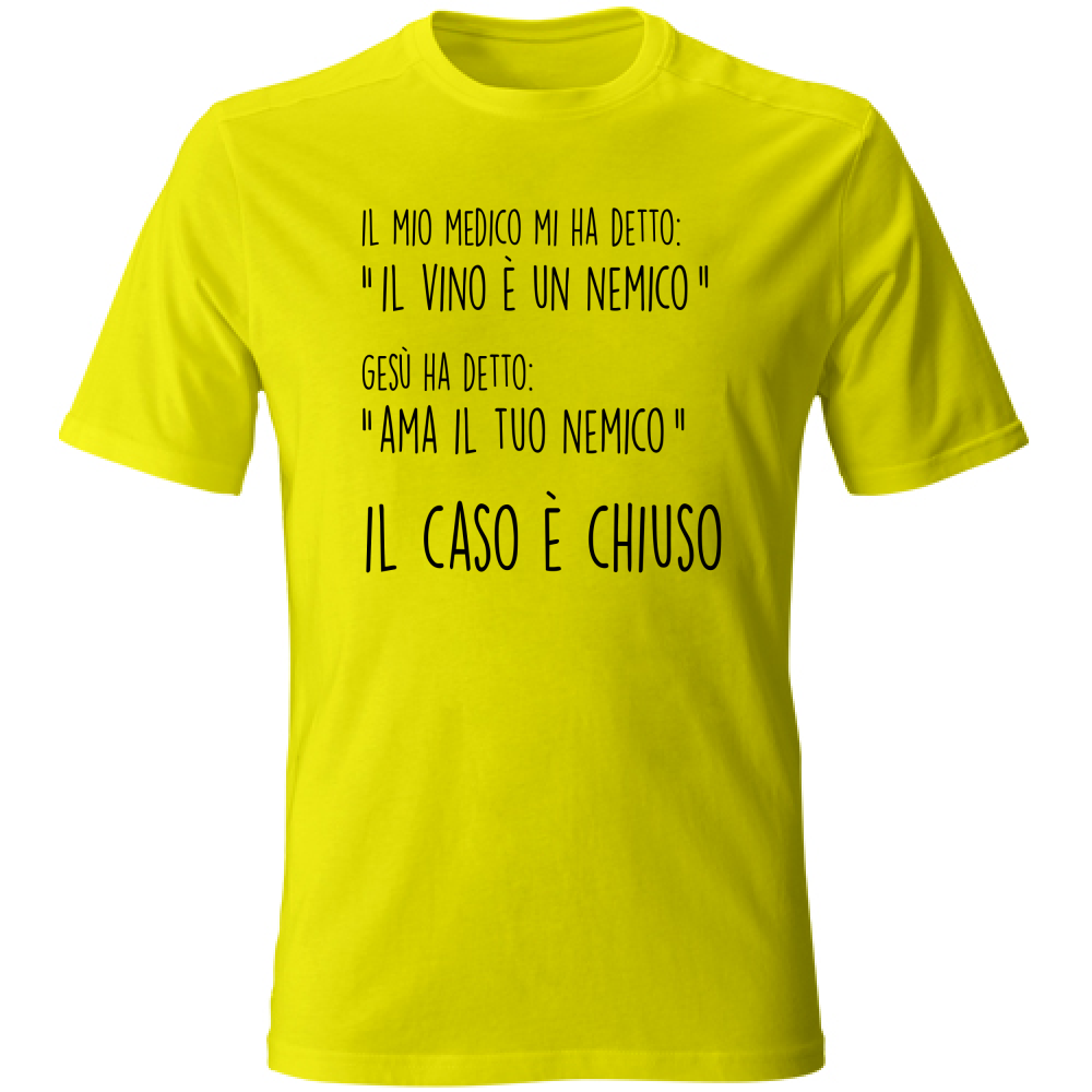 T-Shirt Unisex Caso chiuso - Scritte Divertenti - Chiara