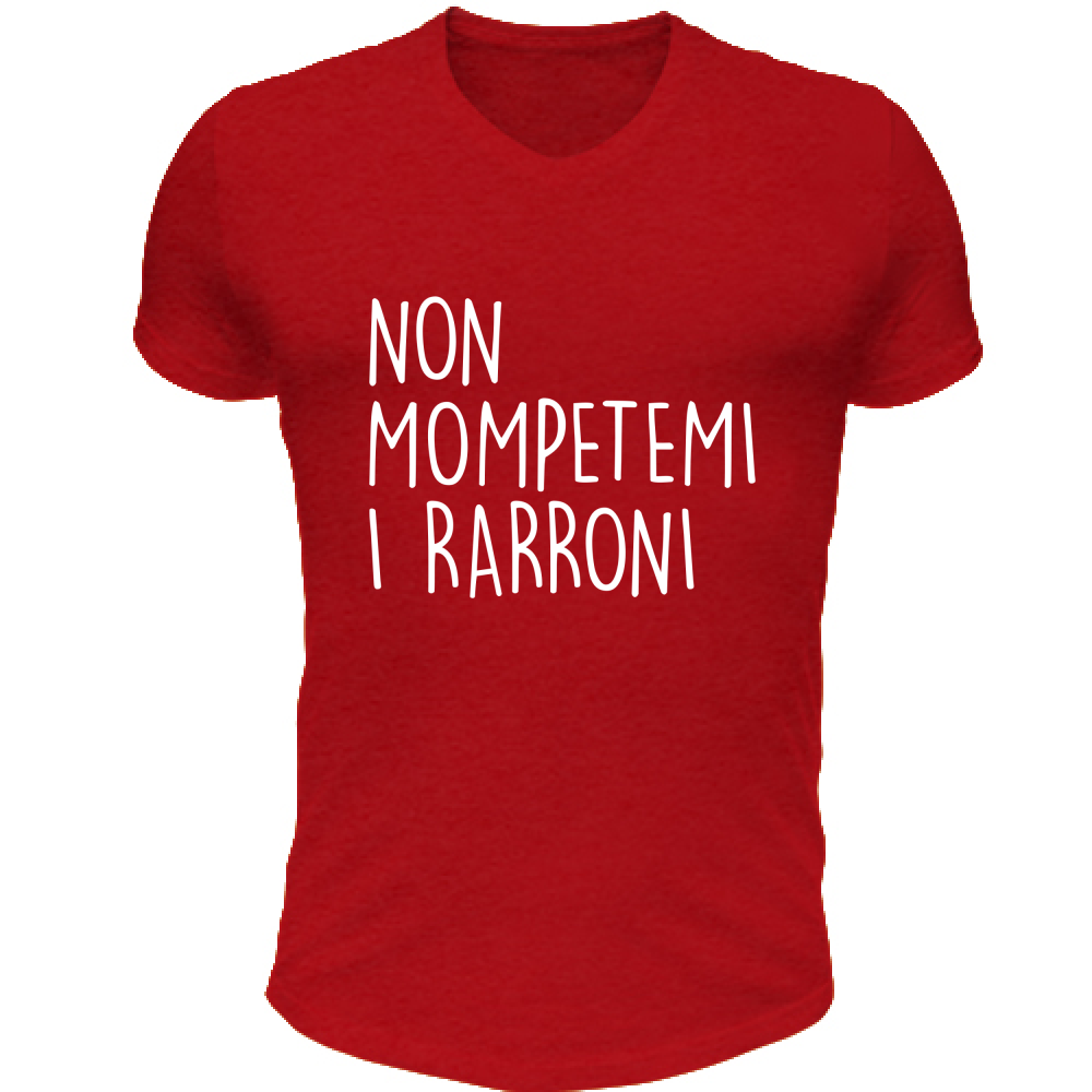 T-Shirt Unisex Scollo V Rarroni - Scritte Divertenti