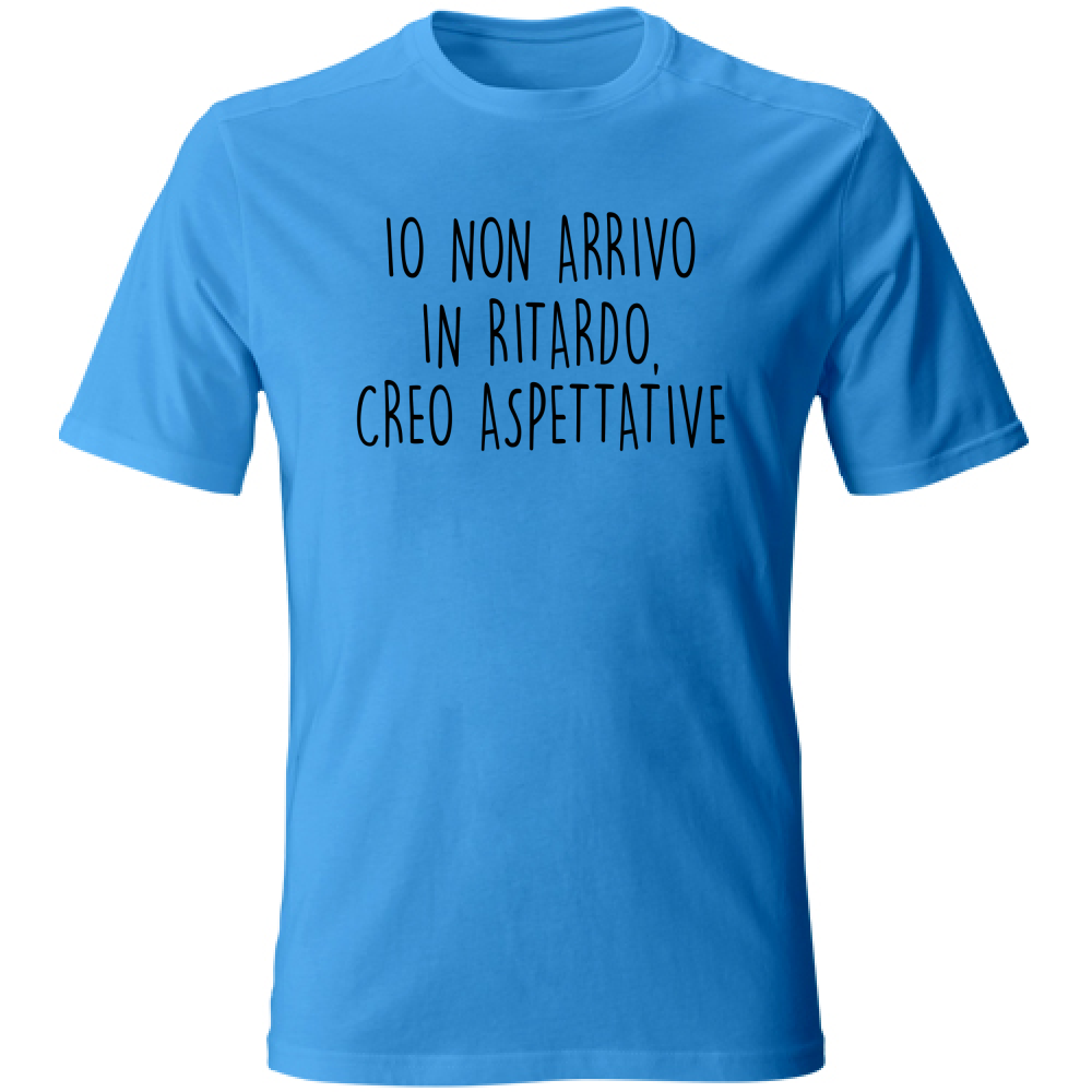 T-Shirt Unisex Aspettative - Scritte Divertenti - Chiara