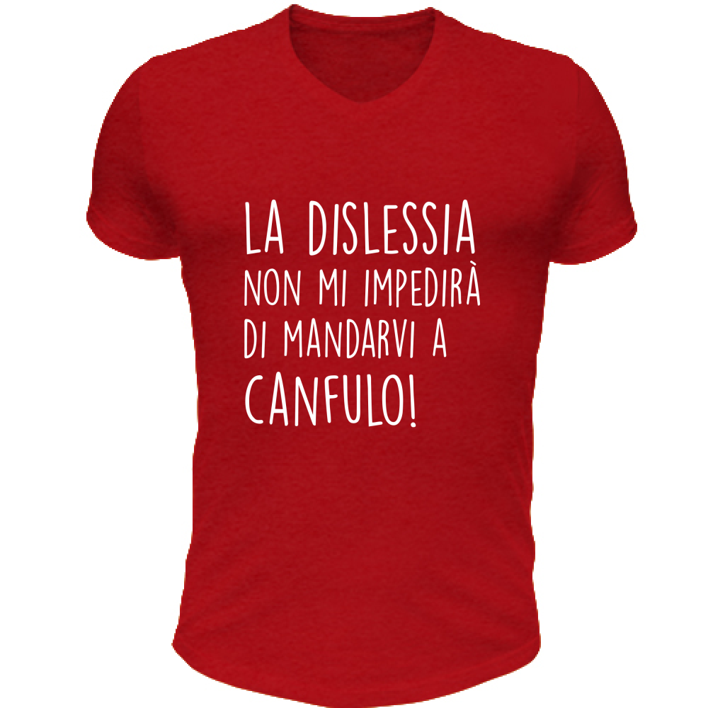 T-Shirt Unisex Scollo V Canfulo - Scritte Divertenti