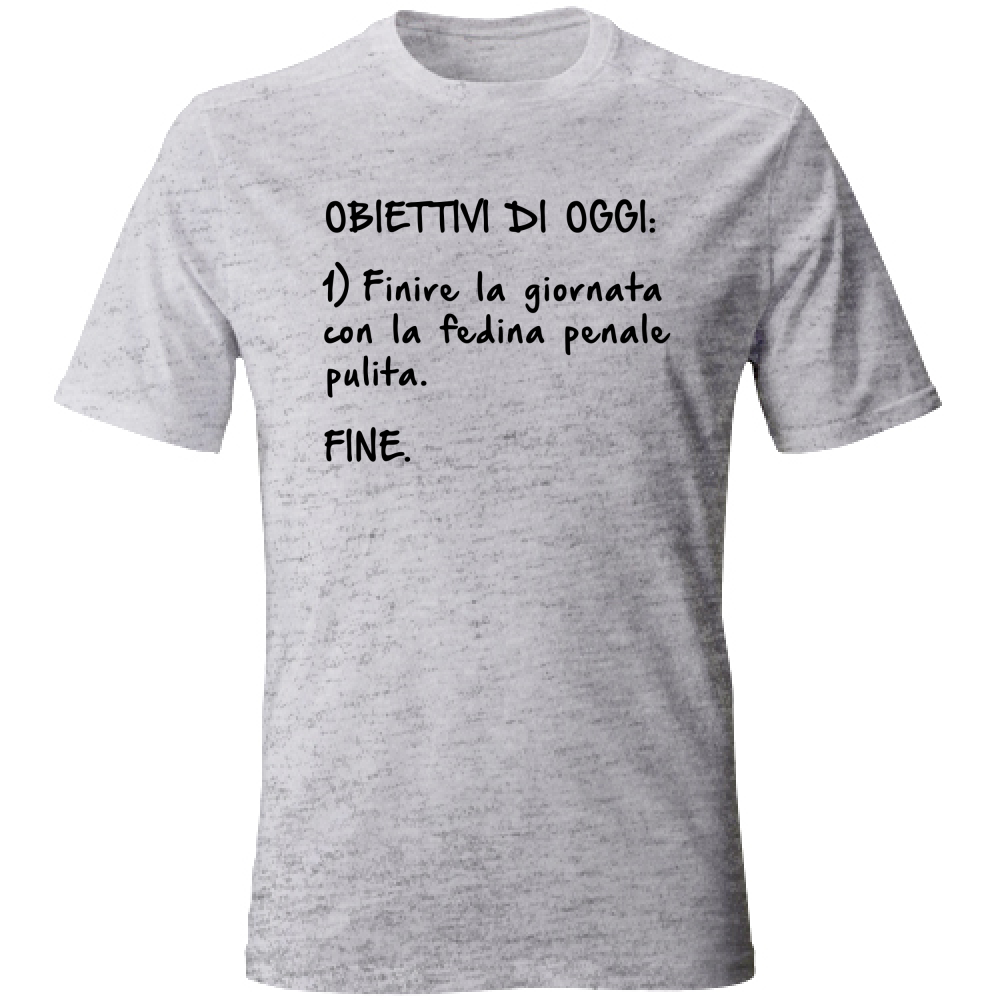 T-Shirt Unisex Obiettivi - Scritte Divertenti - Chiara