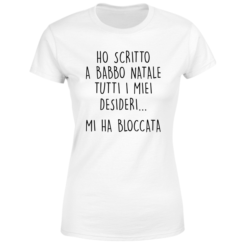 T-Shirt Donna Babbo Natale - Scritte Divertenti - Chiara