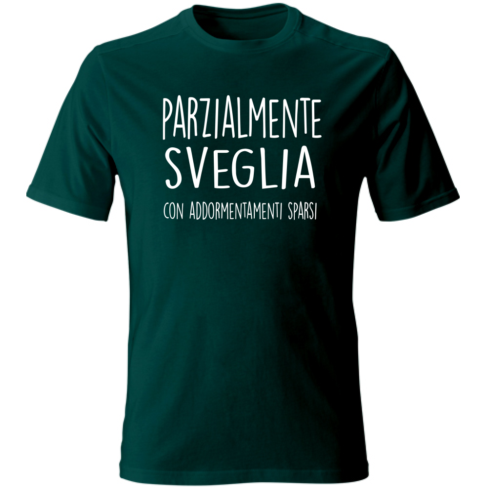 T-Shirt Unisex Parzialmente sveglia - Scritte Divertenti