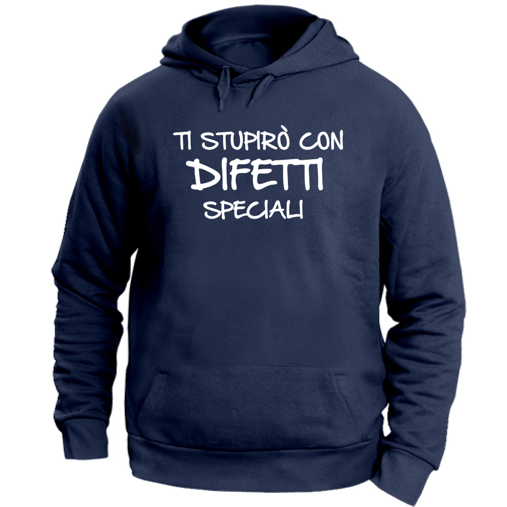 Felpa Unisex con Cappuccio Difetti speciali - Scritte Divertenti