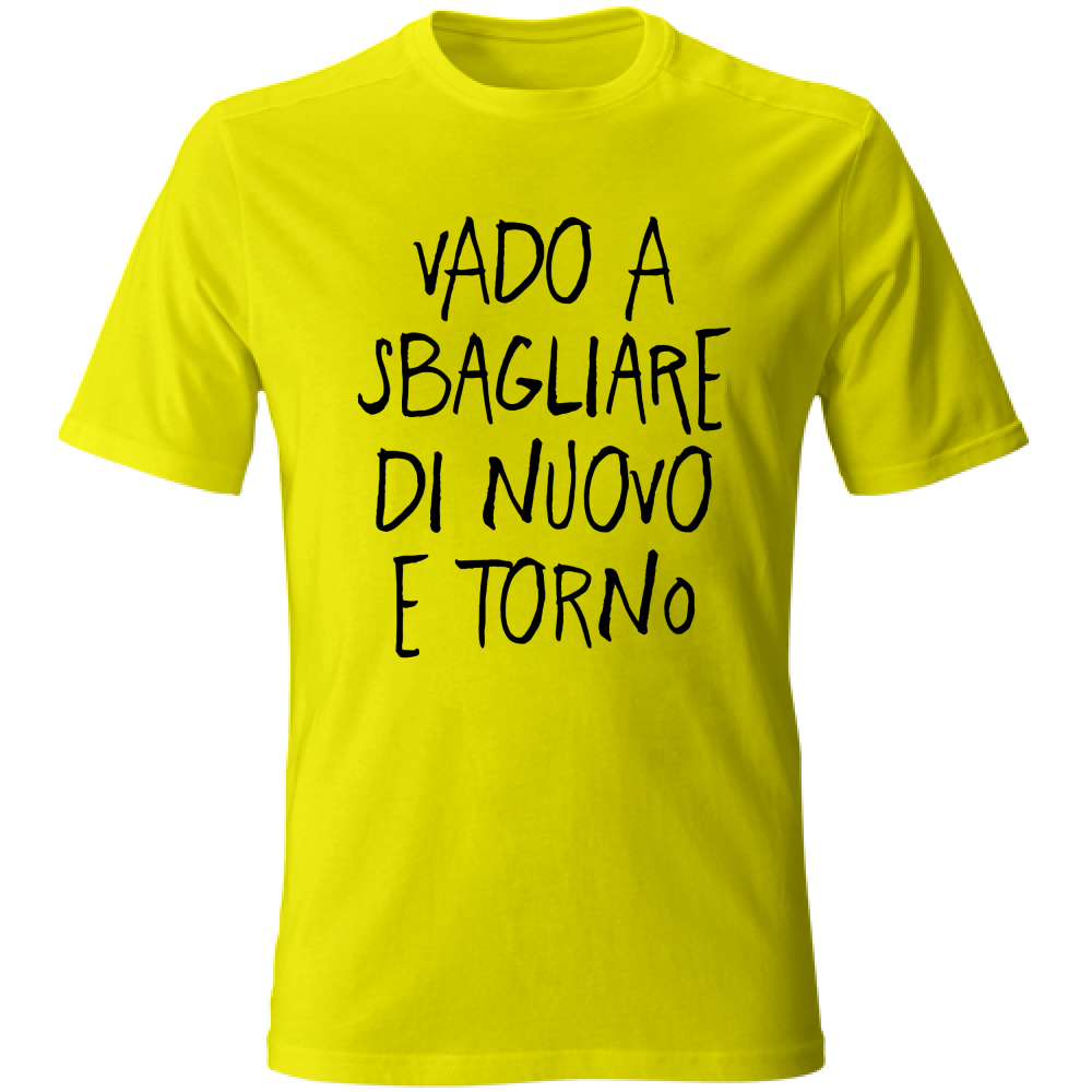 T-Shirt Unisex Sbagliare - Scritte Divertenti - Chiara