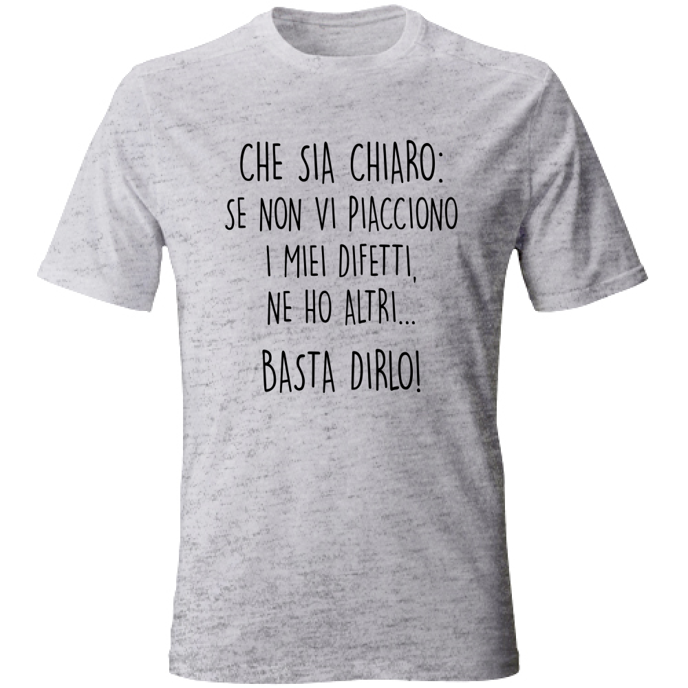 T-Shirt Unisex Difetti - Scritte Divertenti - Chiara