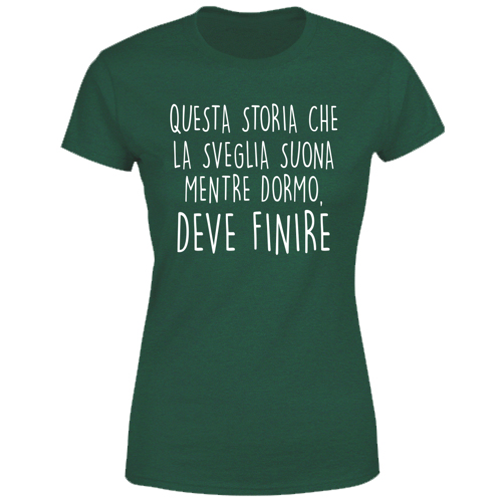 T-Shirt Donna Mentre dormo - Scritte Divertenti