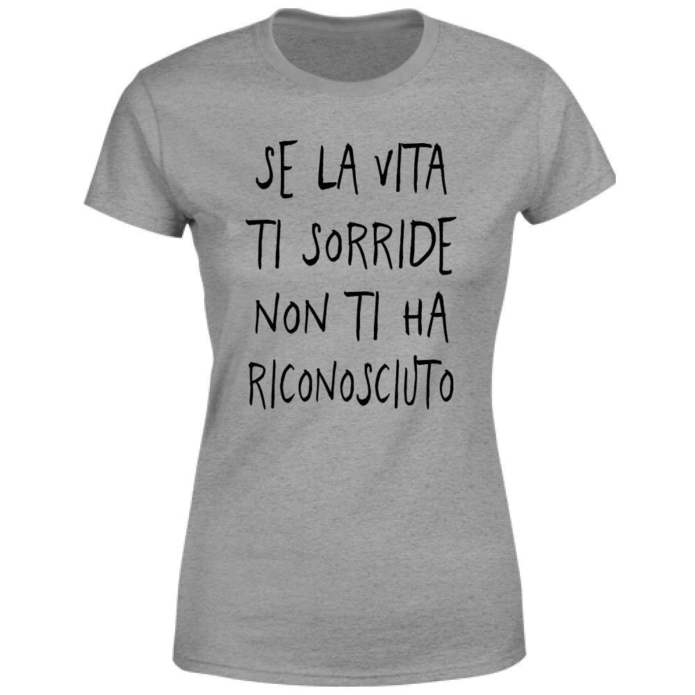 T-Shirt Donna Sorride - Scritte Divertenti - Chiara