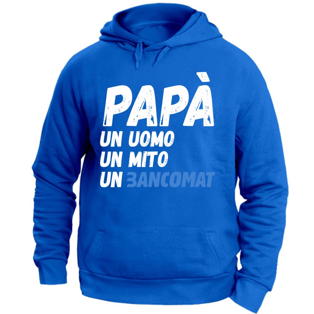 Felpa Unisex con Cappuccio Un-Uomo Un-Mito Un-Bancomat