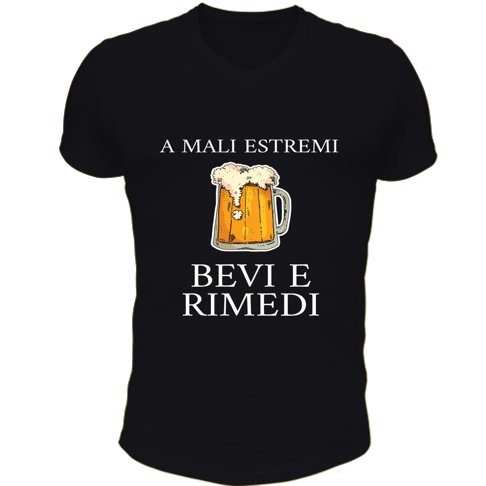 T-Shirt Unisex Scollo V A mali estremi