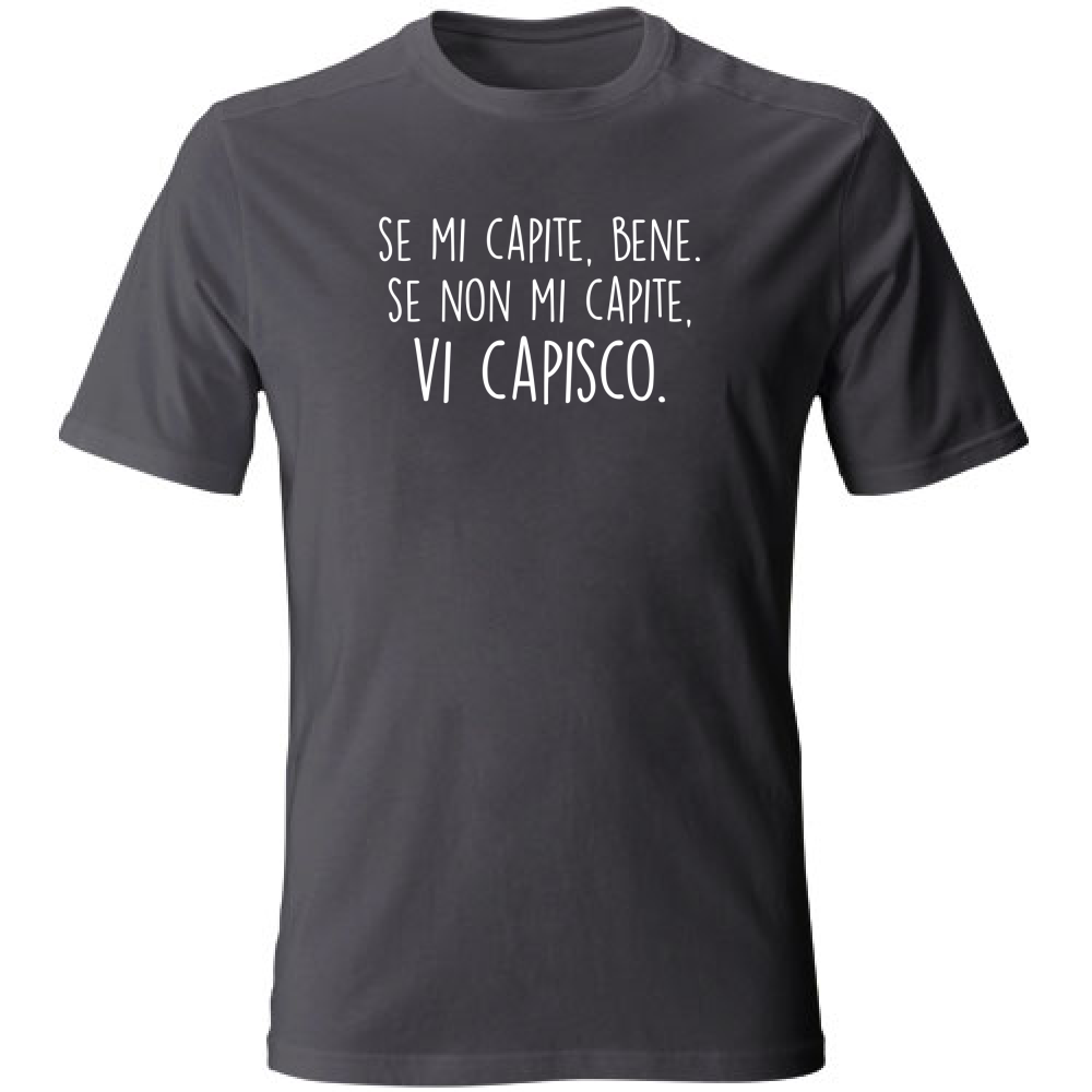 T-Shirt Unisex Large Vi capisco - Scritte Divertenti