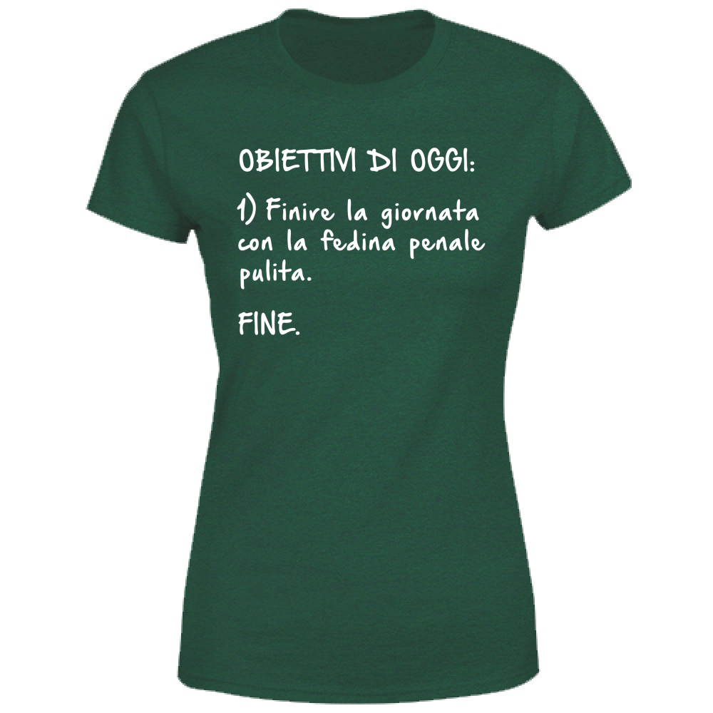 T-Shirt Donna Obiettivi - Scritte Divertenti