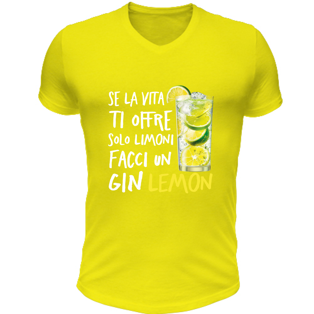 T-Shirt Unisex Scollo V Se la vita ti offre limoni - Scritte Divertenti