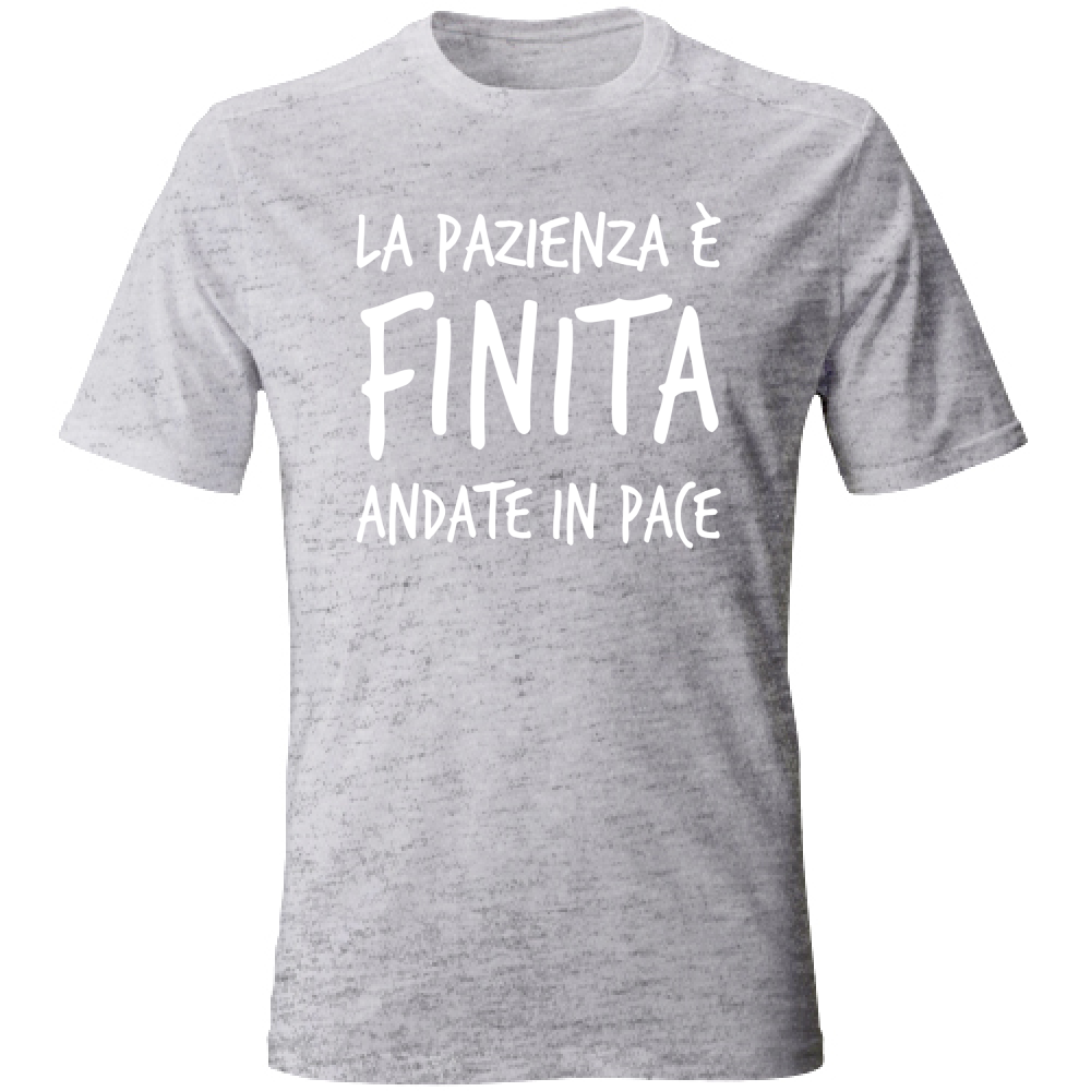 T-Shirt Unisex Pazienza finita - Scritte Divertenti