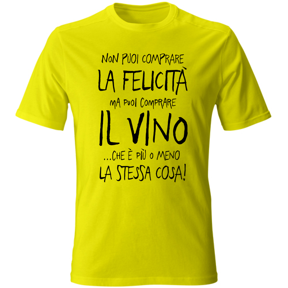 T-Shirt Unisex Felicità - Scritte Divertenti - Chiara