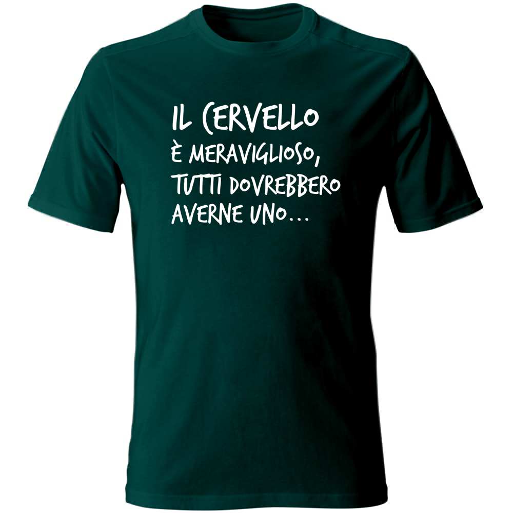 T-Shirt Unisex Il Cervello - Scritte Divertenti