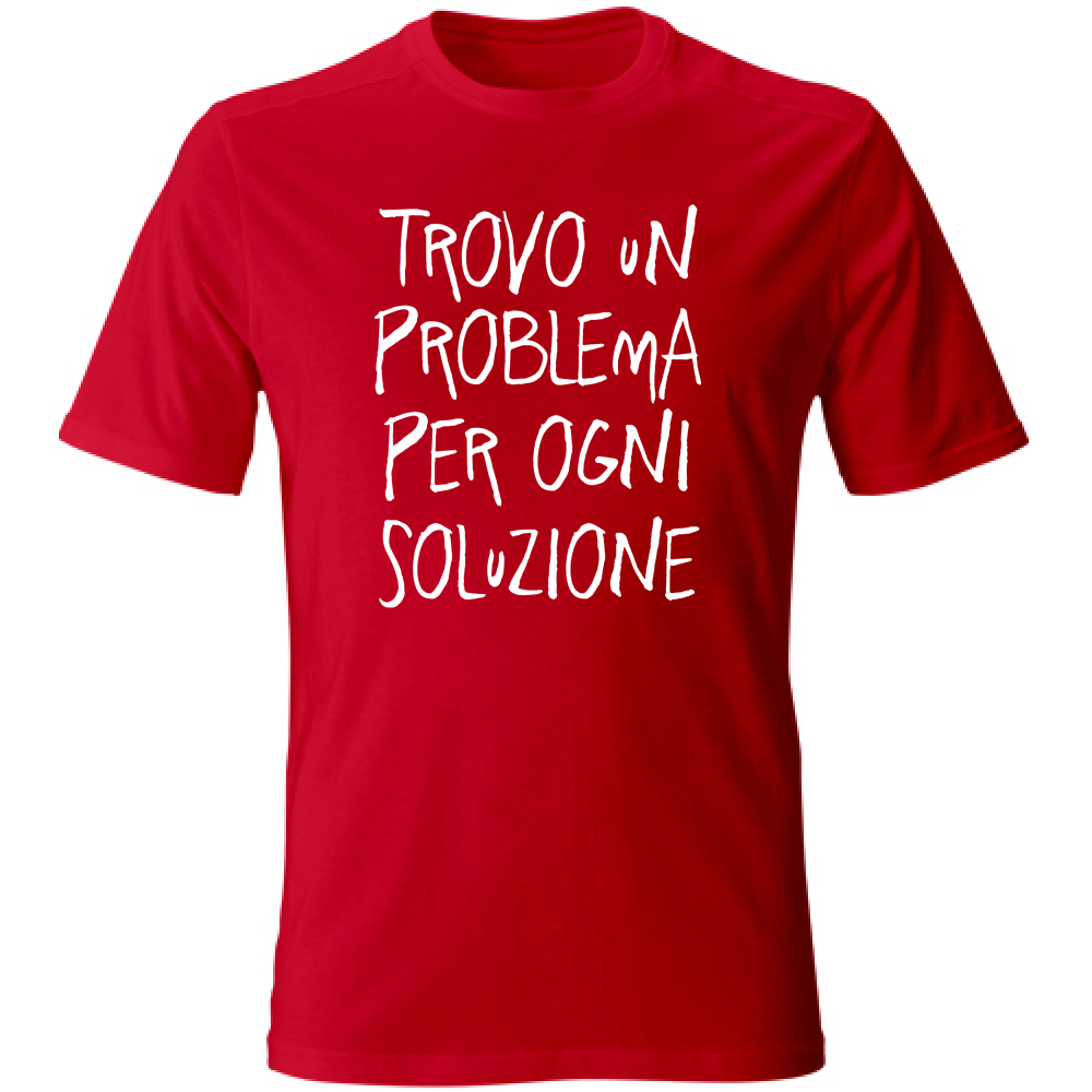 T-Shirt Unisex Large Soluzione - Scritte Divertenti