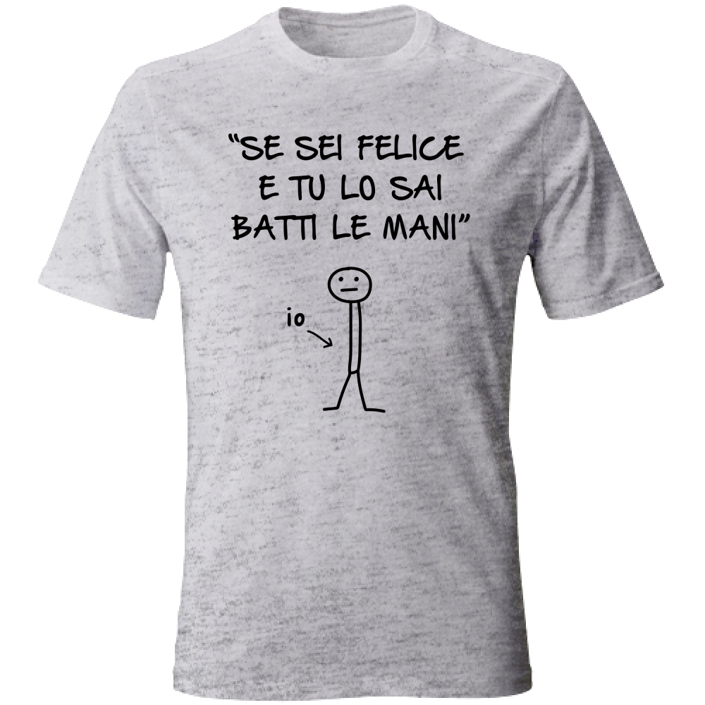 T-Shirt Unisex Batti le mani - Scritte Divertenti - Chiara