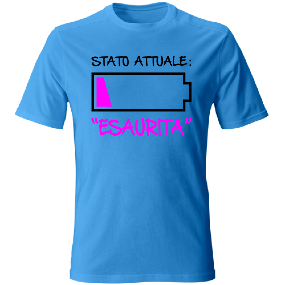 T-Shirt Unisex Stato attuale esaurita - Scritte Divertenti - Chia