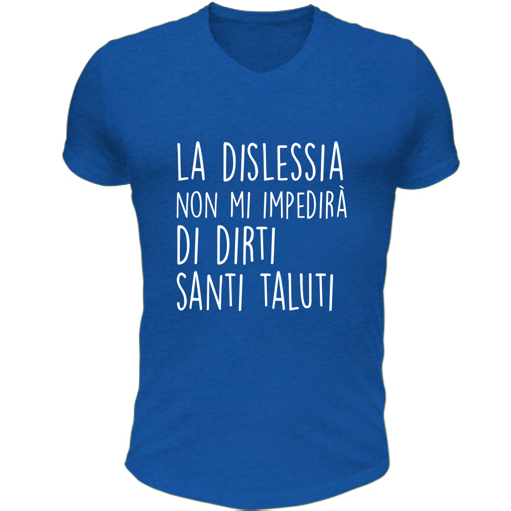 T-Shirt Unisex Scollo V Santi Taluti - Scritte Divertenti