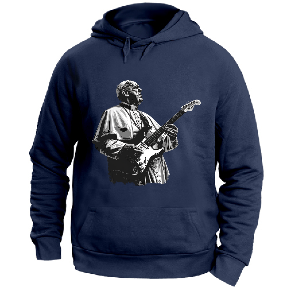 Felpa Unisex con Cappuccio Papa Rock