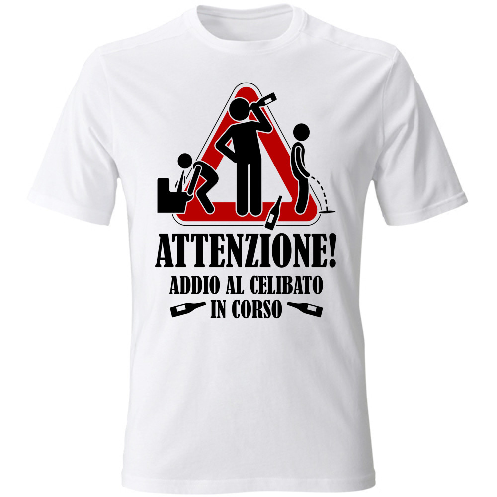 T-Shirt Unisex Maglietta - Addio al Celibato - chiara