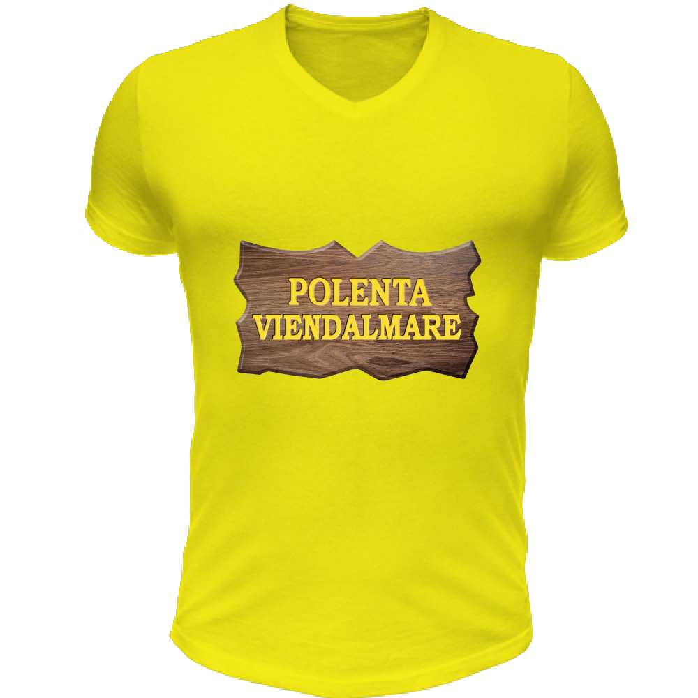 T-Shirt Unisex Scollo V Polenta Viendalmare