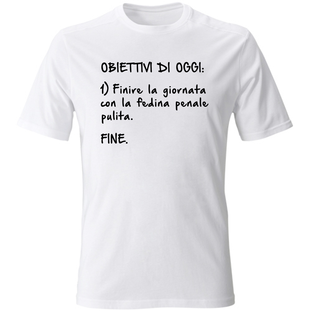 T-Shirt Unisex Obiettivi - Scritte Divertenti - Chiara