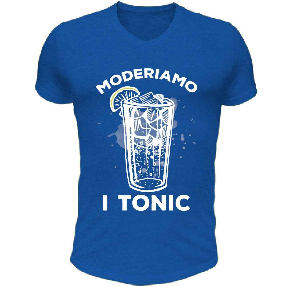 T-Shirt Unisex Scollo V Moderiamo i Tonic