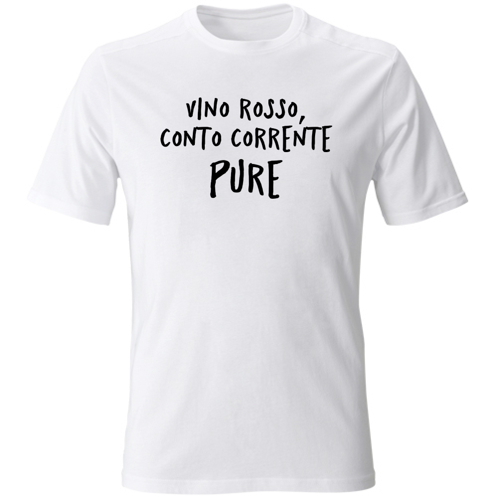 T-Shirt Unisex Conto corrente - Scritte Divertenti - Chiara