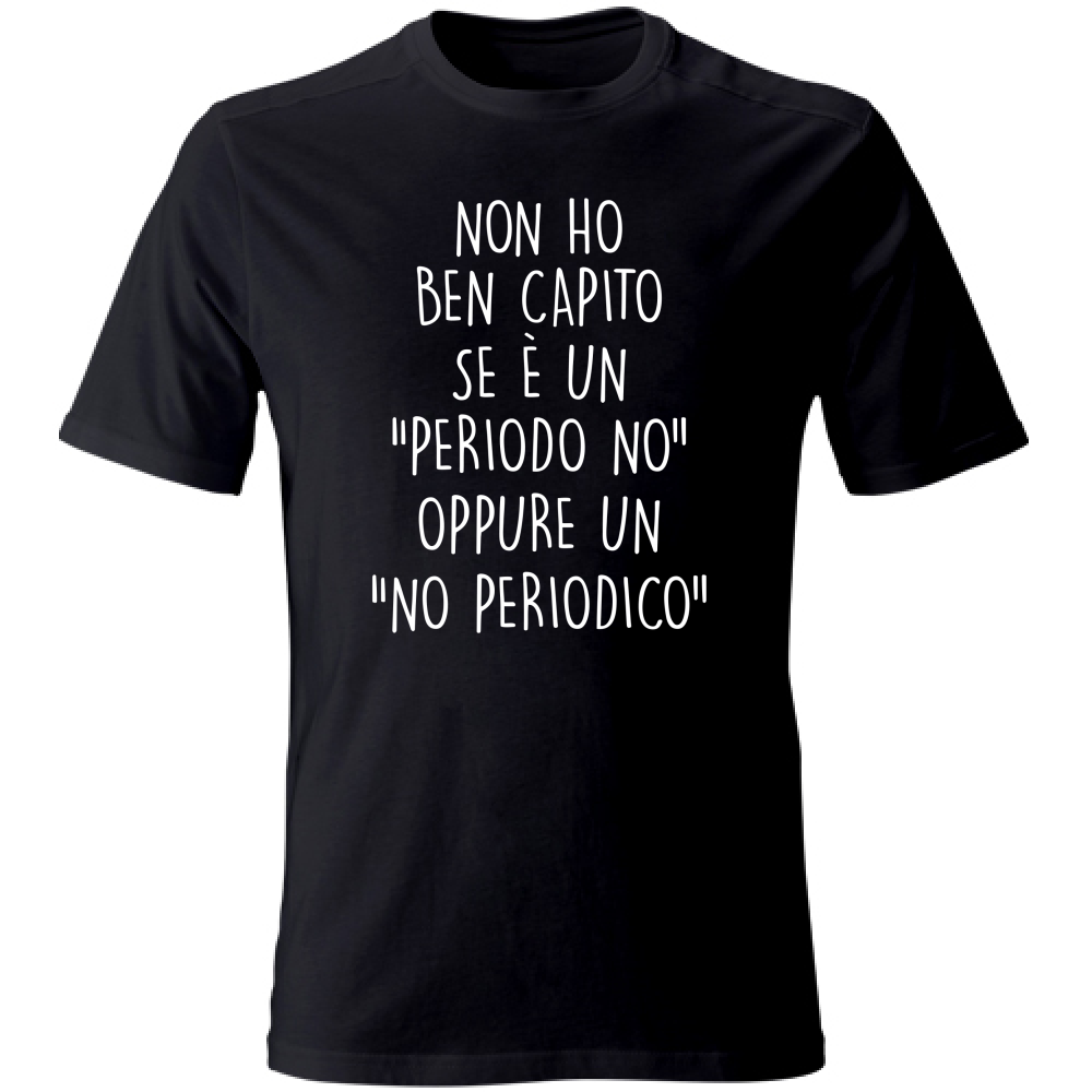 T-Shirt Unisex Large No periodico - Scritte Divertenti