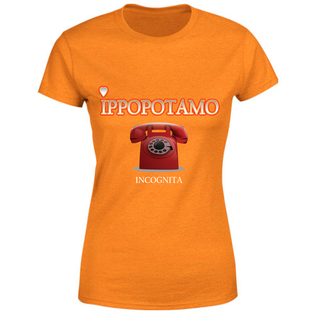 T-Shirt Donna Ippopotamo Incognita