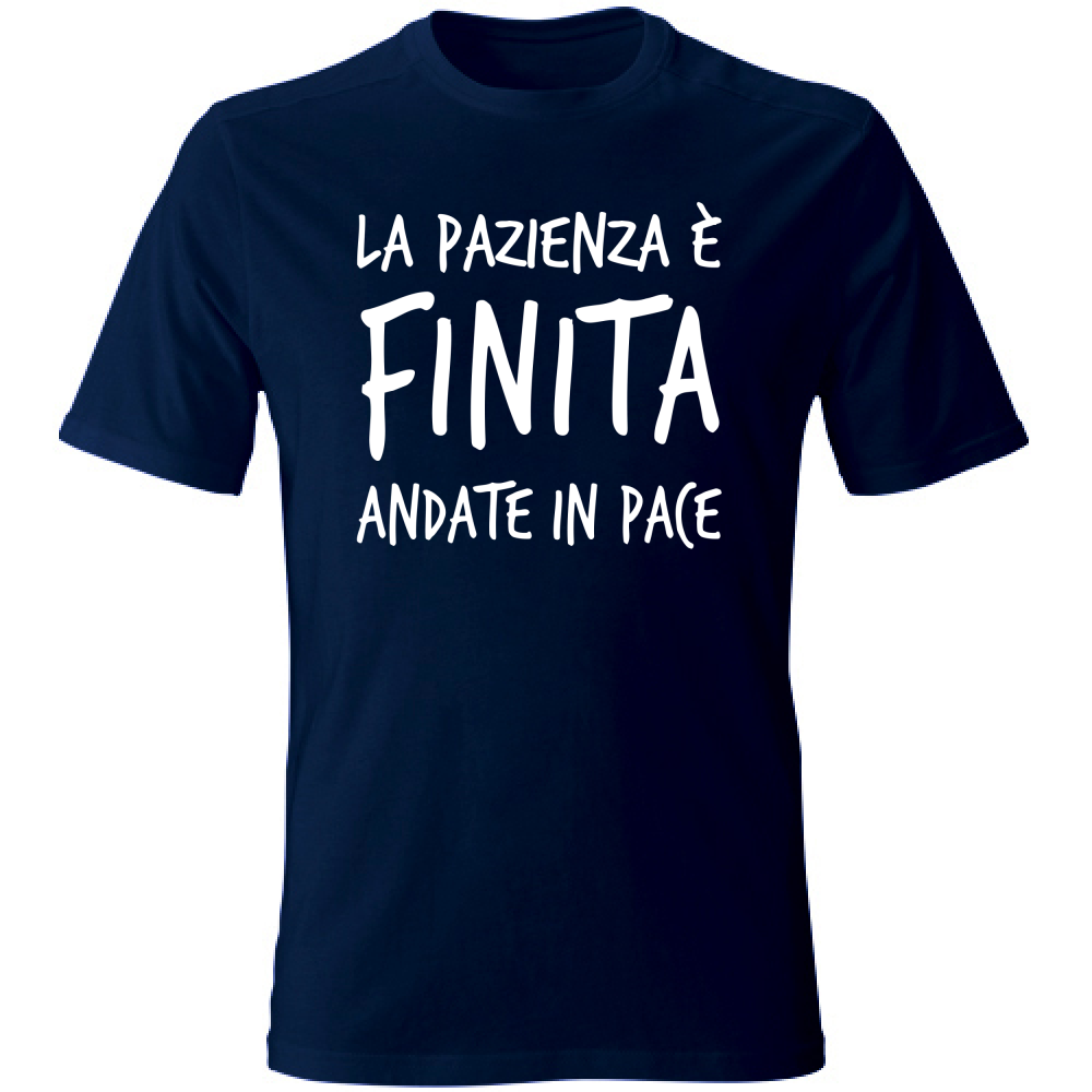 T-Shirt Unisex Pazienza finita - Scritte Divertenti