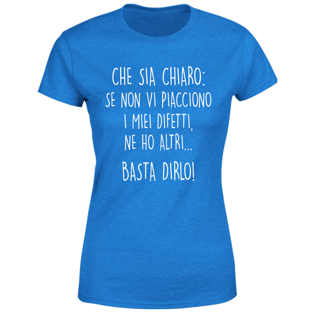 T-Shirt Donna Difetti - Scritte Divertenti