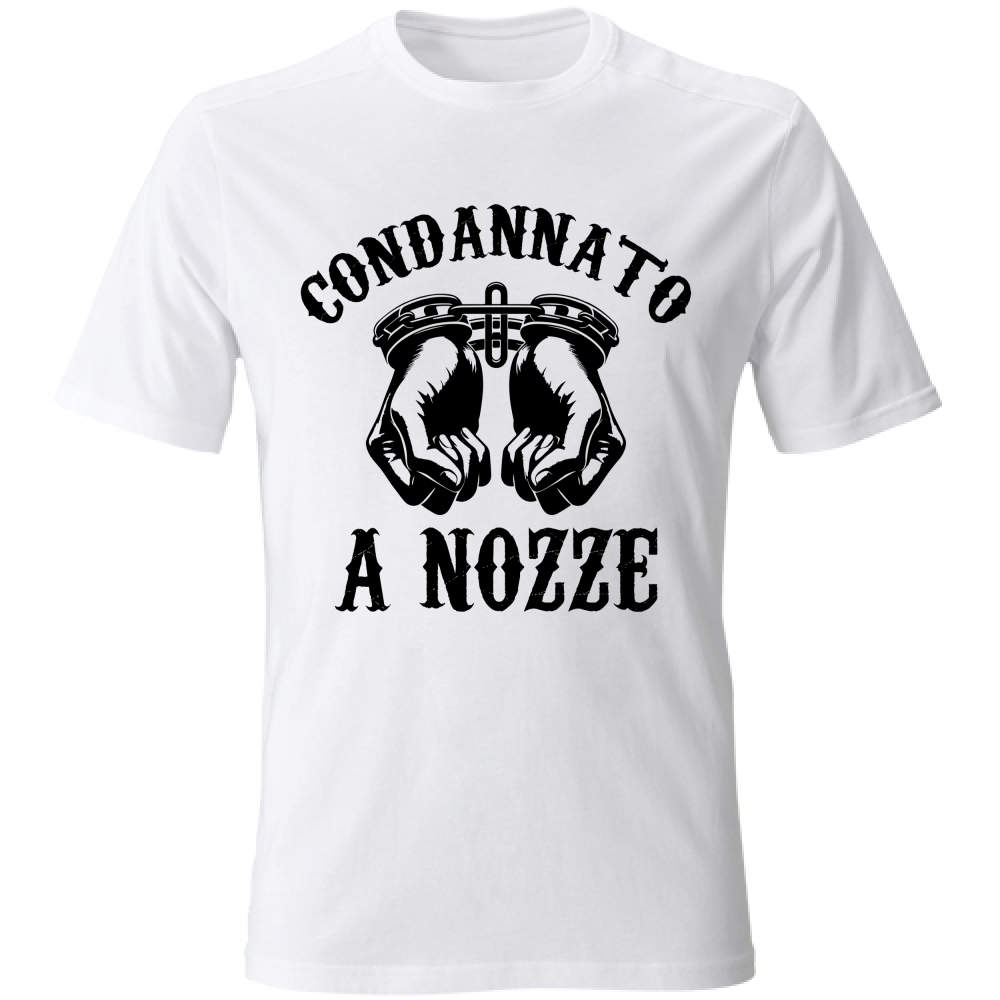 T-Shirt Unisex Maglietta - Addio al Celibato - Condannato - chiar