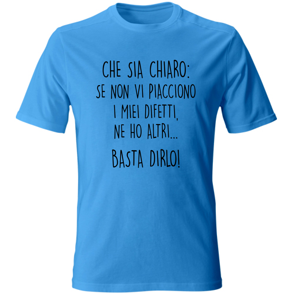 T-Shirt Unisex Difetti - Scritte Divertenti - Chiara