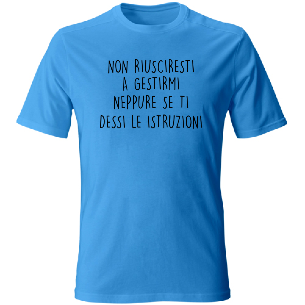 T-Shirt Unisex Istruzioni - Scritte Divertenti - Chiara