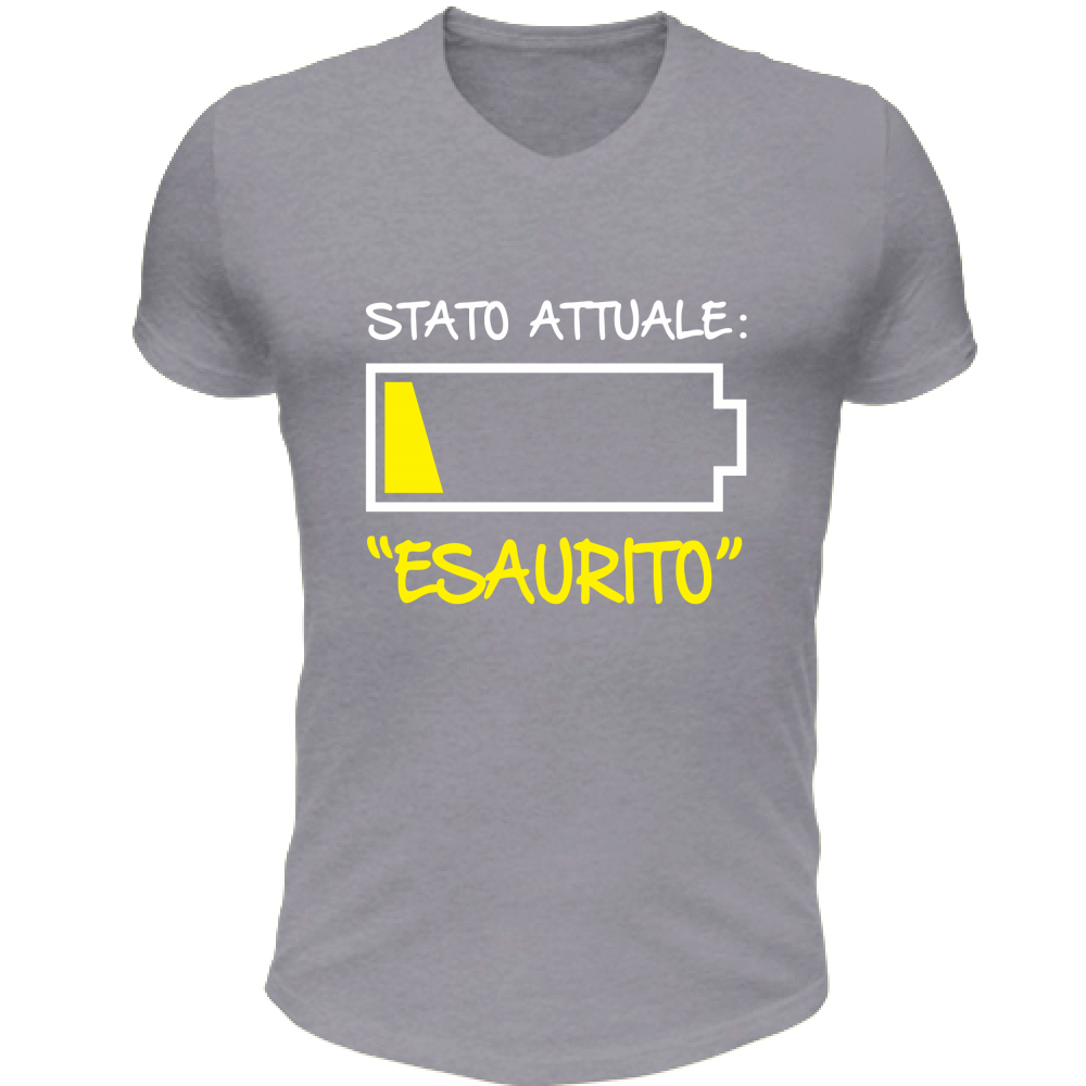 T-Shirt Unisex Scollo V Stato attuale: Esaurito - Scritte Divertenti