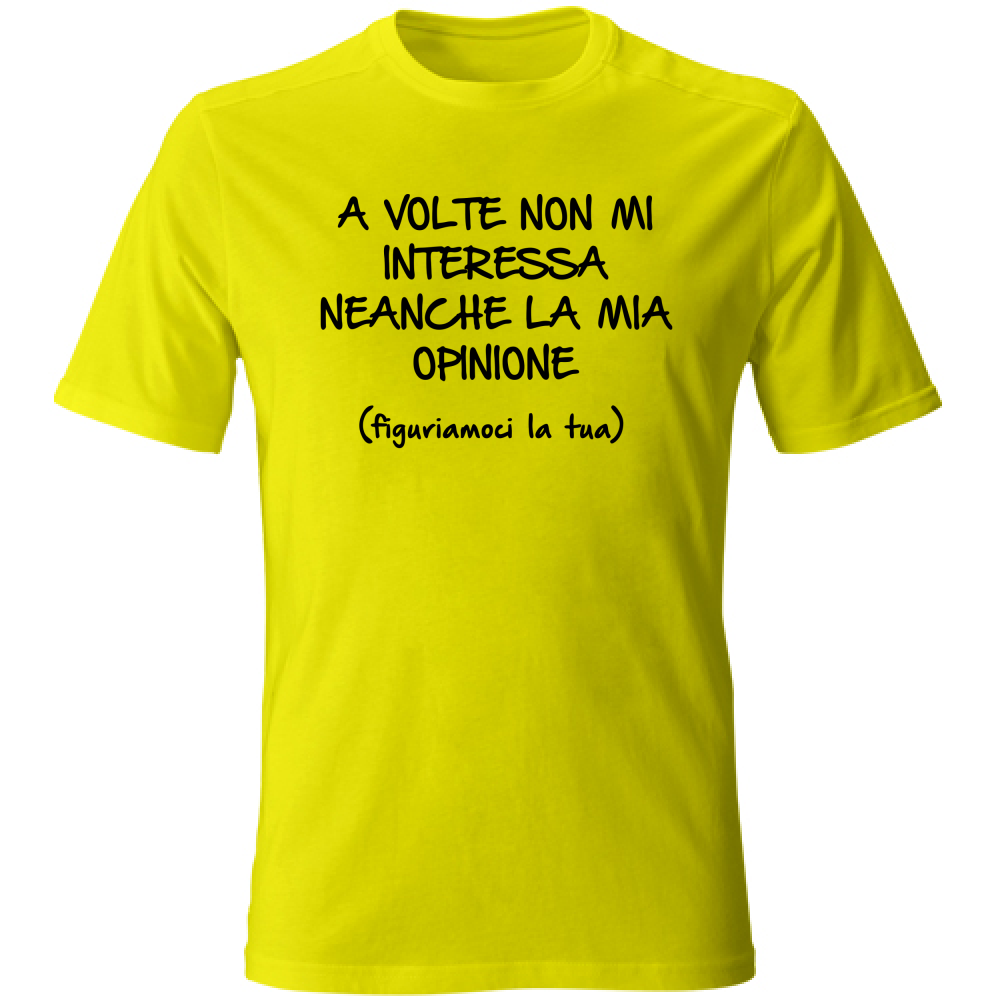 T-Shirt Unisex Non mi interessa - Scritte Divertenti - Chiara